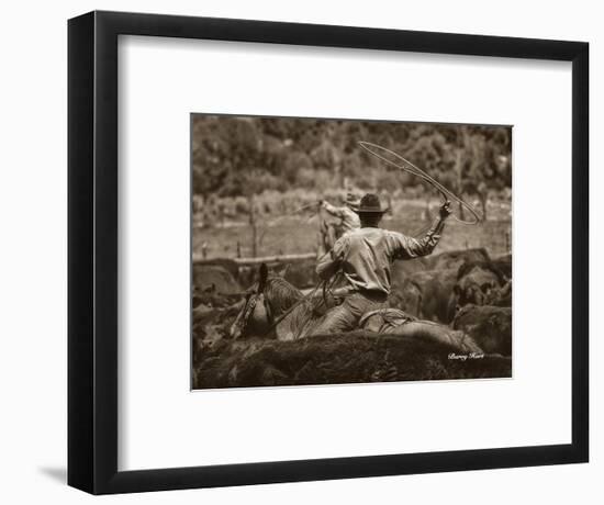 Working the Herd-Barry Hart-Framed Art Print