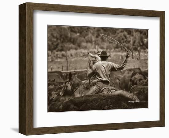 Working the Herd-Barry Hart-Framed Art Print