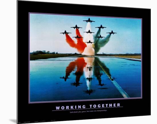 Working Together-null-Mounted Art Print