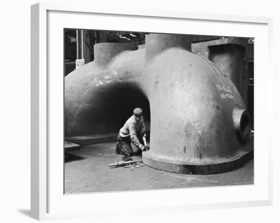 Workman at General Electric Plant-Alfred Eisenstaedt-Framed Photographic Print