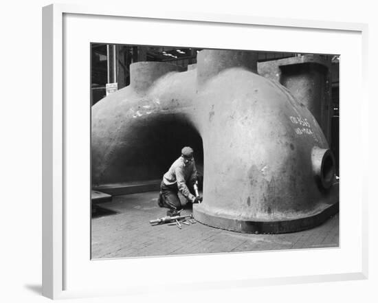 Workman at General Electric Plant-Alfred Eisenstaedt-Framed Photographic Print