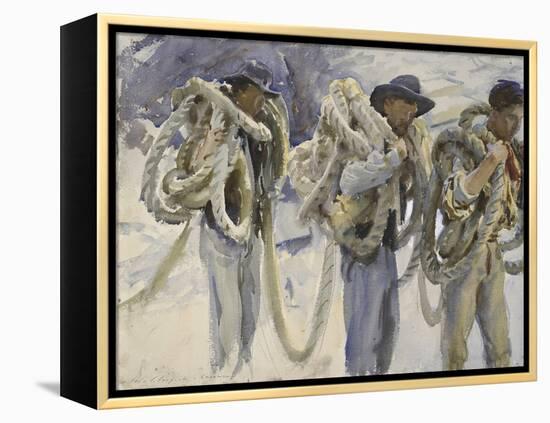 Workmen at Carrara-John Singer Sargent-Framed Premier Image Canvas