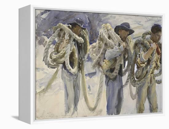 Workmen at Carrara-John Singer Sargent-Framed Premier Image Canvas