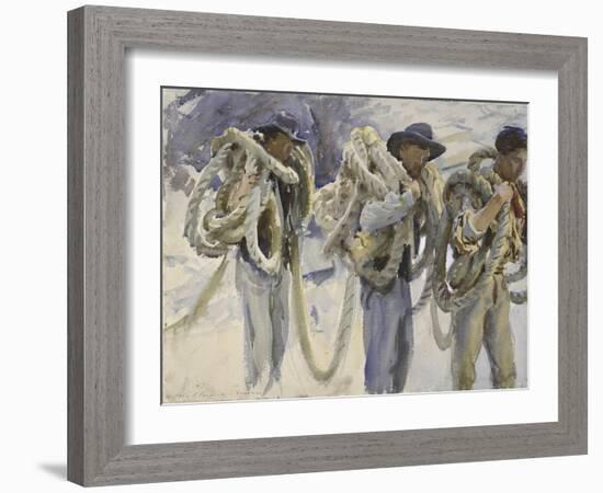 Workmen at Carrara-John Singer Sargent-Framed Giclee Print