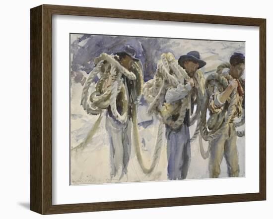 Workmen at Carrara-John Singer Sargent-Framed Giclee Print