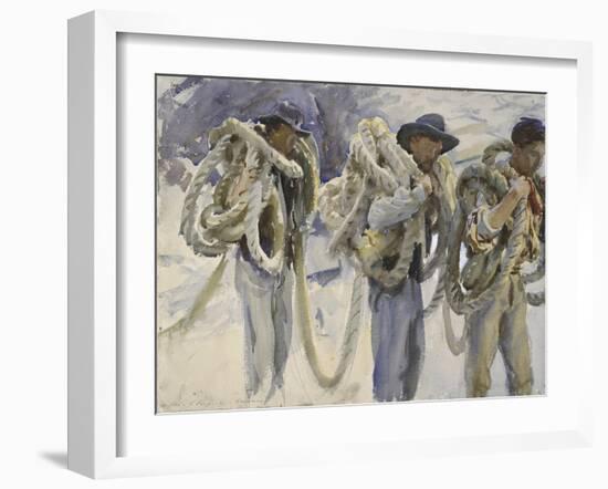 Workmen at Carrara-John Singer Sargent-Framed Giclee Print