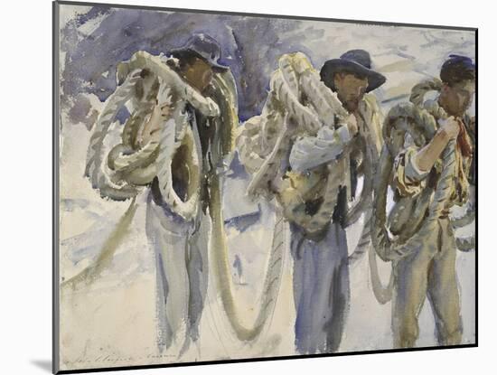 Workmen at Carrara-John Singer Sargent-Mounted Giclee Print