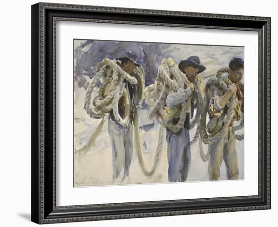 Workmen at Carrara-John Singer Sargent-Framed Giclee Print