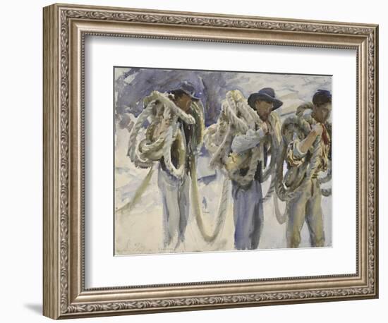 Workmen at Carrara-John Singer Sargent-Framed Giclee Print