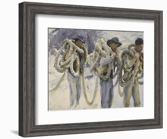 Workmen at Carrara-John Singer Sargent-Framed Giclee Print