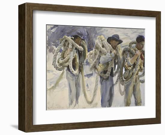 Workmen at Carrara-John Singer Sargent-Framed Giclee Print