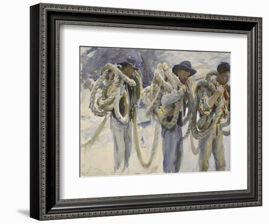 Workmen at Carrara-John Singer Sargent-Framed Giclee Print