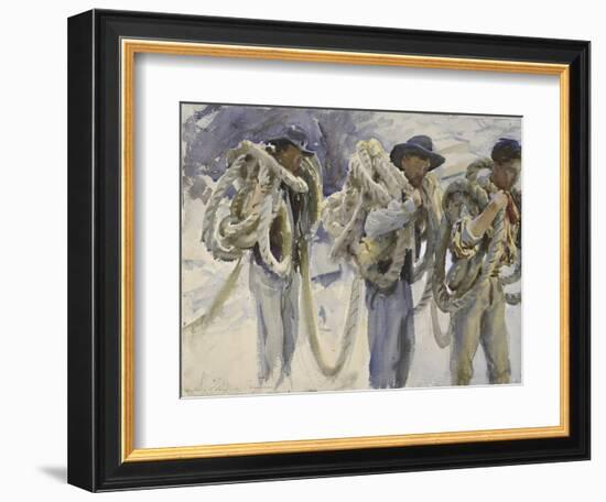 Workmen at Carrara-John Singer Sargent-Framed Giclee Print