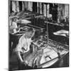 Workmen Installing Steel String Frames Into Grand Piano Cabinets at Steinway Piano Factory-Margaret Bourke-White-Mounted Photographic Print