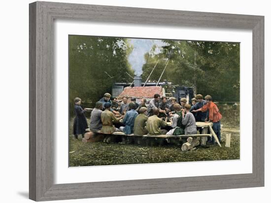 Workmen's Canteen in a Village, Russia, C1890-Gillot-Framed Giclee Print