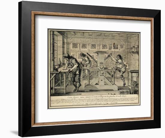 Workshop of an Engraver, 1642-Abraham Bosse-Framed Giclee Print