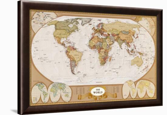 World Antique Map-null-Framed Art Print