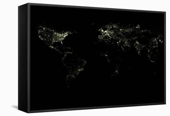 World At Night-PLANETOBSERVER-Framed Premier Image Canvas