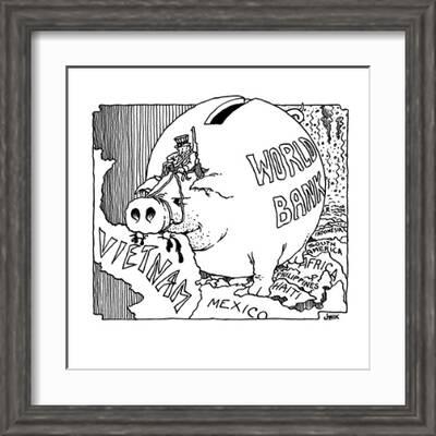 World Bank. - Cartoon' Premium Giclee Print - John Jonik World Bank. - Cartoon' Premium Giclee Print - John Jonik