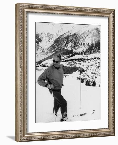 World Champion Emile Allais Ski Instructor at New Ski Resort-Loomis Dean-Framed Photographic Print