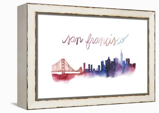 World Cities Skyline I-Grace Popp-Framed Stretched Canvas