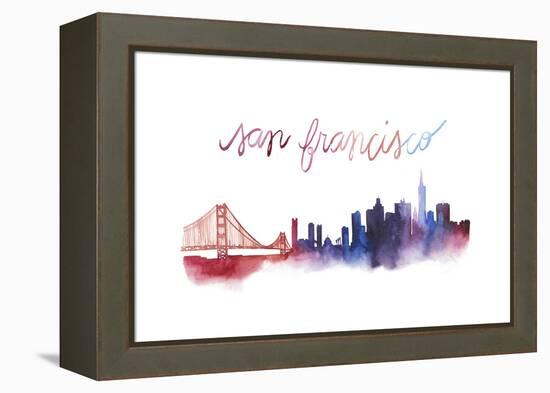 World Cities Skyline I-Grace Popp-Framed Stretched Canvas