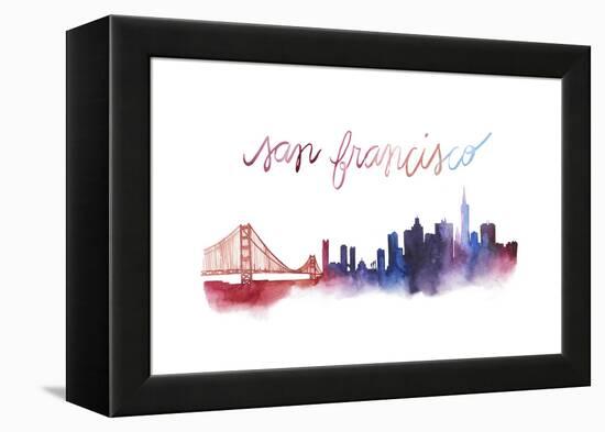 World Cities Skyline I-Grace Popp-Framed Stretched Canvas