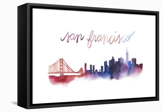 World Cities Skyline I-Grace Popp-Framed Stretched Canvas