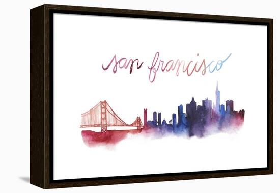 World Cities Skyline I-Grace Popp-Framed Stretched Canvas