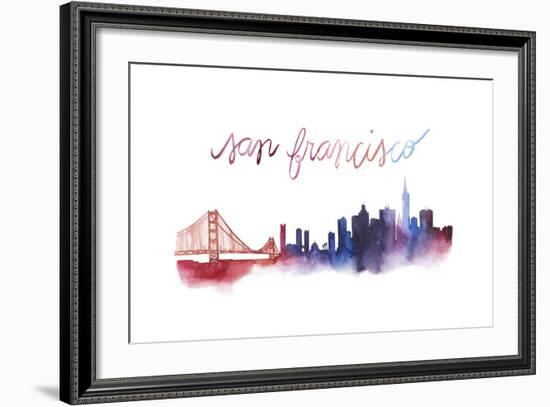 World Cities Skyline I-Grace Popp-Framed Art Print