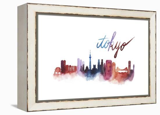 World Cities Skyline II-Grace Popp-Framed Stretched Canvas