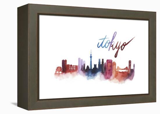 World Cities Skyline II-Grace Popp-Framed Stretched Canvas