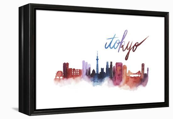 World Cities Skyline II-Grace Popp-Framed Stretched Canvas