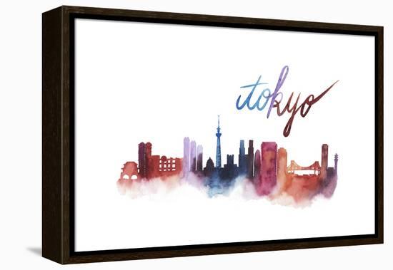 World Cities Skyline II-Grace Popp-Framed Stretched Canvas