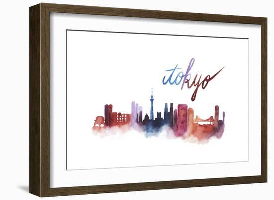 World Cities Skyline II-Grace Popp-Framed Premium Giclee Print