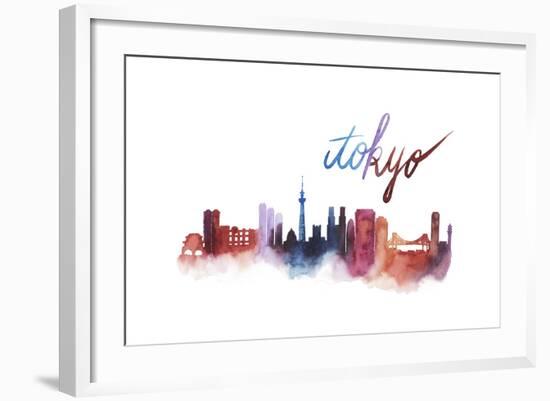 World Cities Skyline II-Grace Popp-Framed Art Print