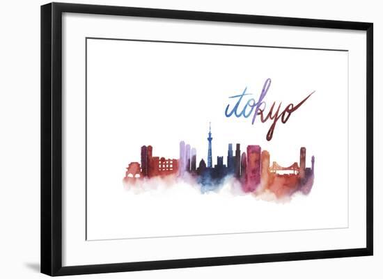 World Cities Skyline II-Grace Popp-Framed Art Print