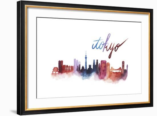 World Cities Skyline II-Grace Popp-Framed Art Print