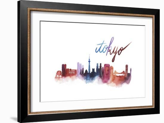 World Cities Skyline II-Grace Popp-Framed Art Print