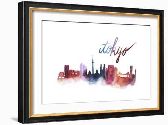 World Cities Skyline II-Grace Popp-Framed Art Print