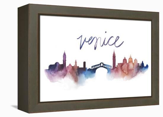 World Cities Skyline III-Grace Popp-Framed Stretched Canvas