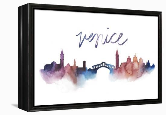 World Cities Skyline III-Grace Popp-Framed Stretched Canvas