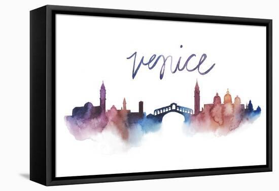 World Cities Skyline III-Grace Popp-Framed Stretched Canvas