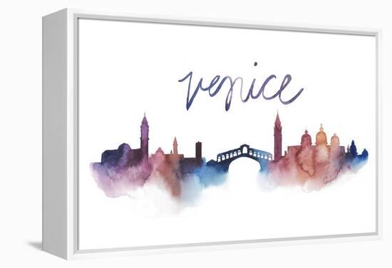 World Cities Skyline III-Grace Popp-Framed Stretched Canvas