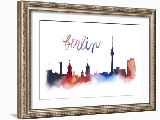 World Cities Skyline IV-Grace Popp-Framed Art Print