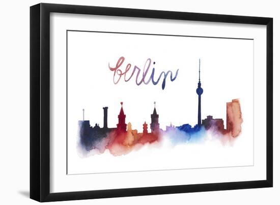World Cities Skyline IV-Grace Popp-Framed Art Print
