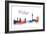 World Cities Skyline IV-Grace Popp-Framed Art Print