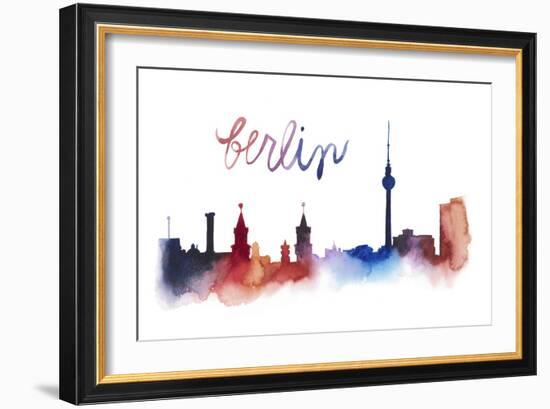 World Cities Skyline IV-Grace Popp-Framed Art Print