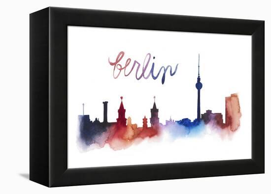 World Cities Skyline IV-Grace Popp-Framed Stretched Canvas