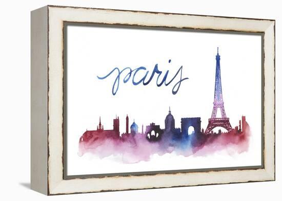 World Cities Skyline V-Grace Popp-Framed Stretched Canvas